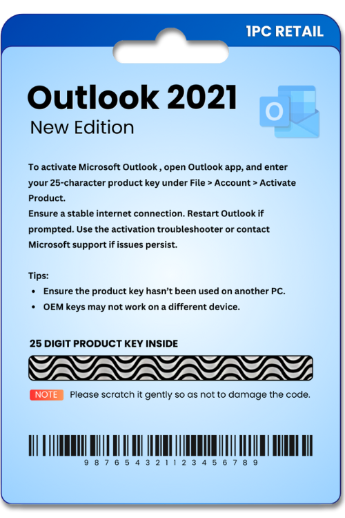 Outlook 2021 Original License Key For 1PC