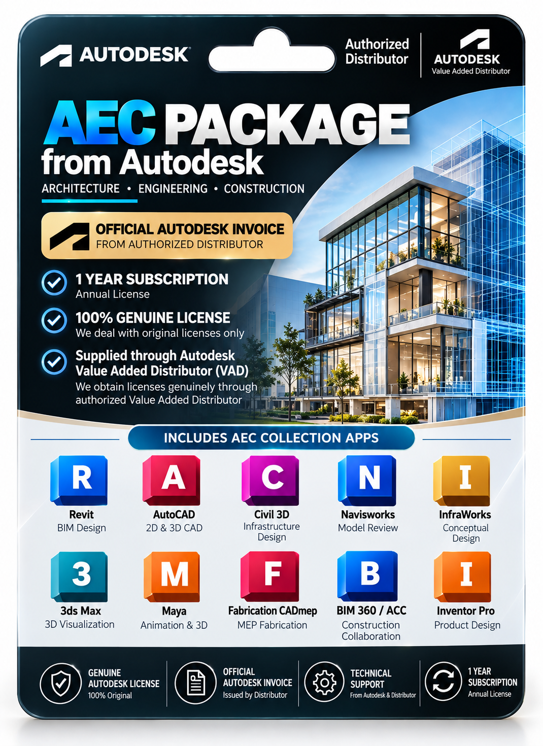 autodesk AEC Autodesk AEC Collection — 1-Year Subscription Through an Authorized Autodesk Reseller - Image 1
