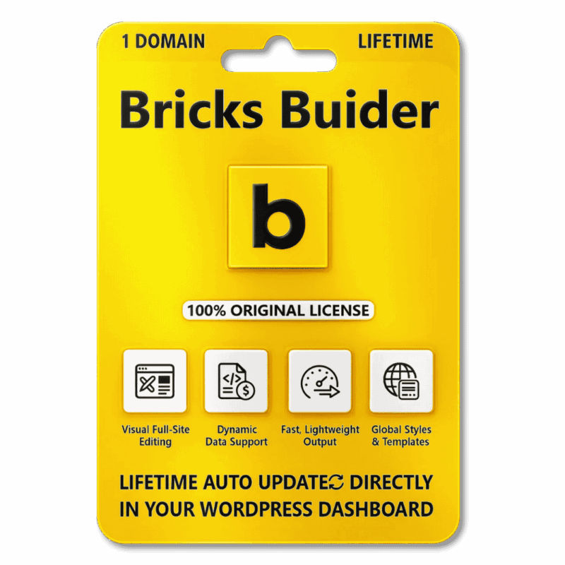 Bricks Builder With Original License Key For 1 Year Auto Update